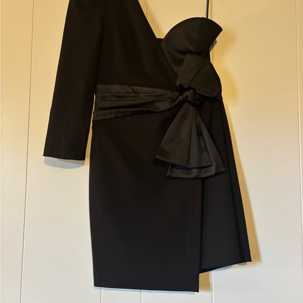 Express Black Asymmetrical One-Shoulder Cocktail Dress